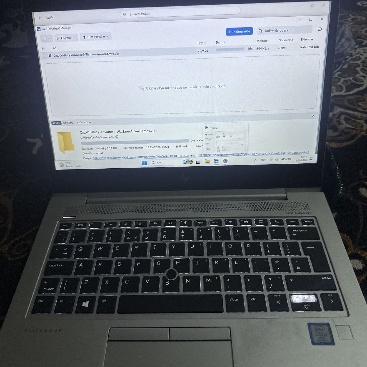 Hp elite Book coreİ5 Th8