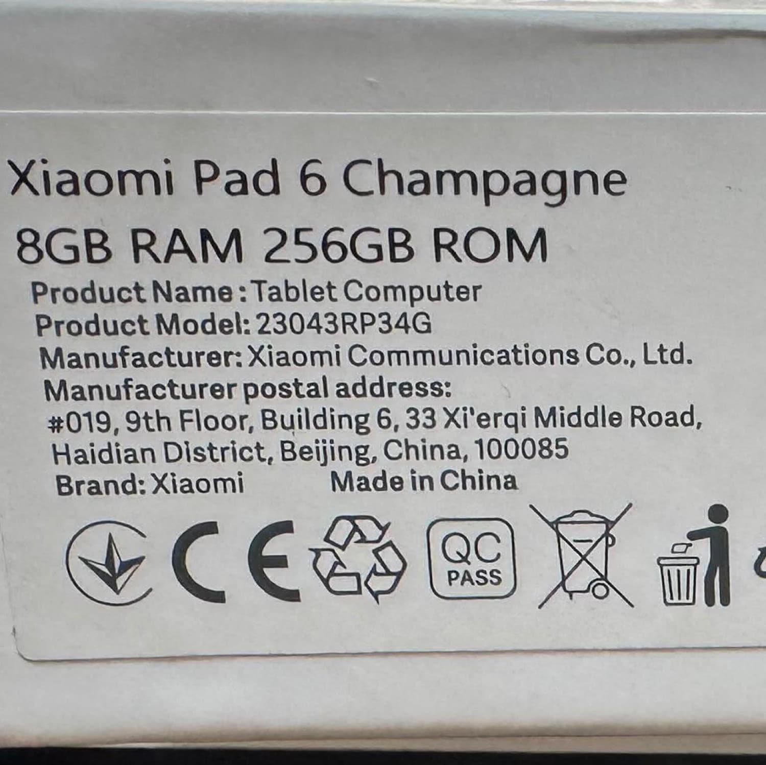 XIAOMI PAD 6