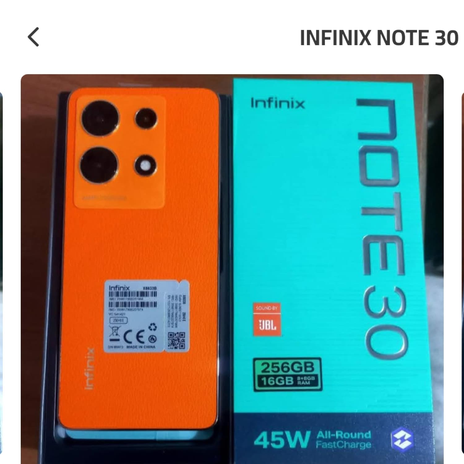 INFINIX NOTE 30