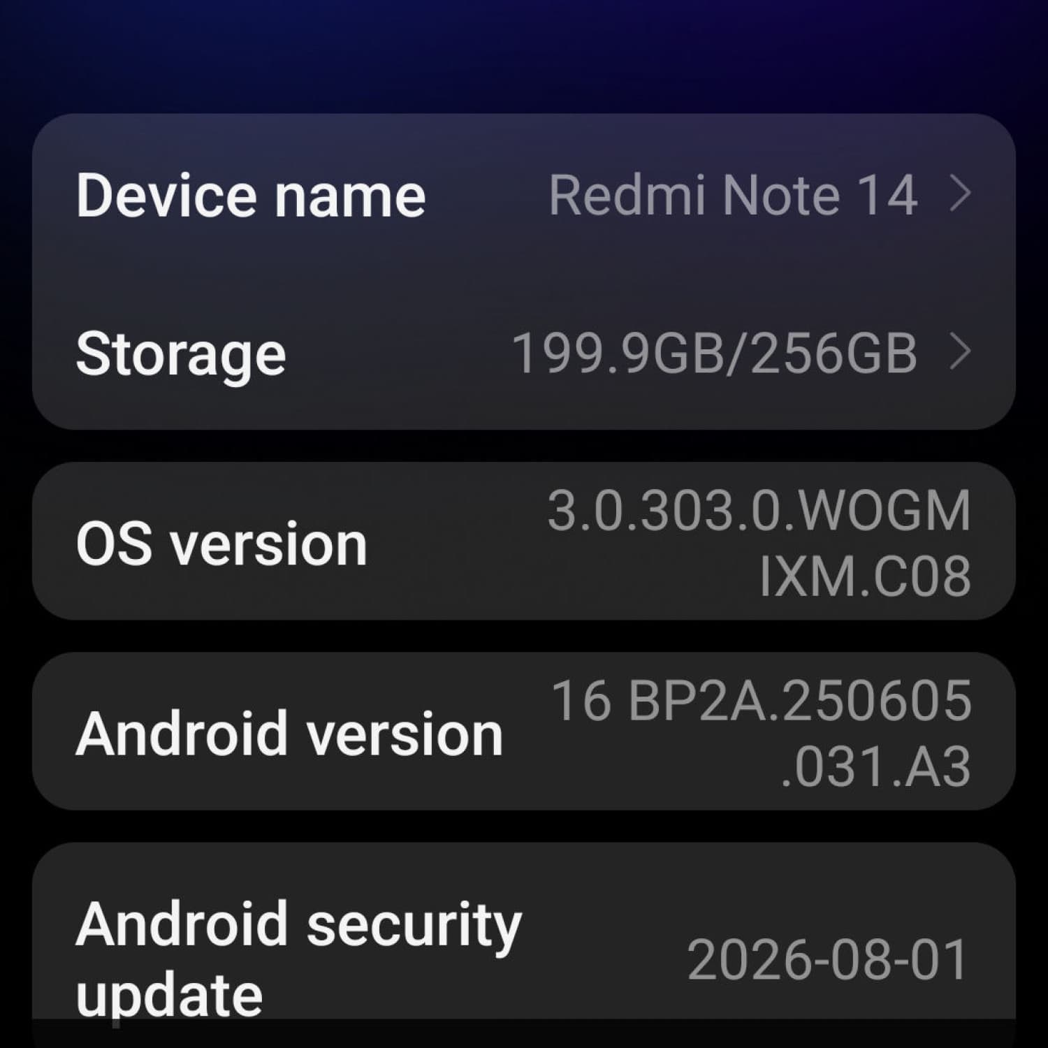 NOTE 14 4G